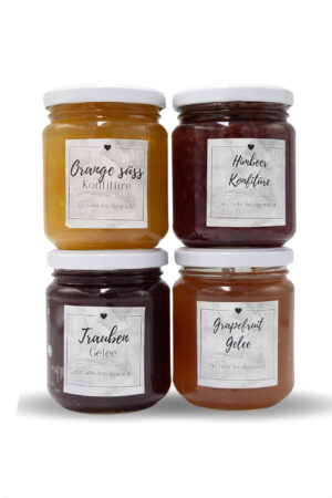 Verschiedene Sorten Konfitüre