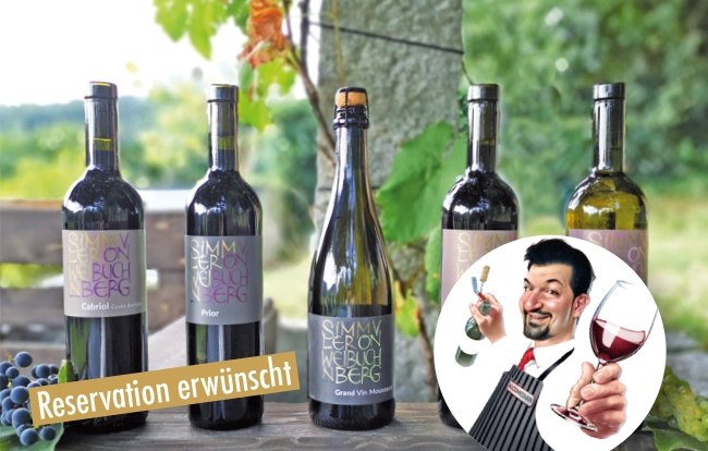 Gäste beim Wein & Dine Event mit Alcomedian am Lindenhof in Buchberg – Genuss, Unterhaltung und regionale Produkte